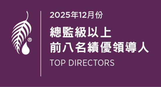 2025年12月份 總監級績優領導人前八名
